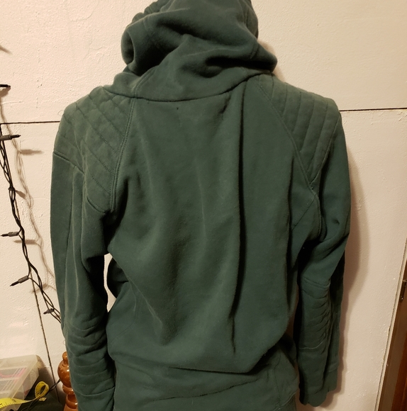 Green cowl/funnel neck sweatshirt - Picture 2 of 8